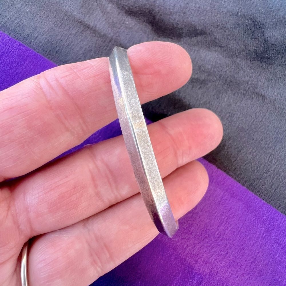 Vintage Zuni Signed Mike Simplico Carinated Sterling Cuff - Picture 10 of 11